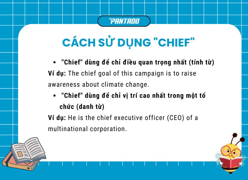 Cách dùng “chief” trong tiếng Anh